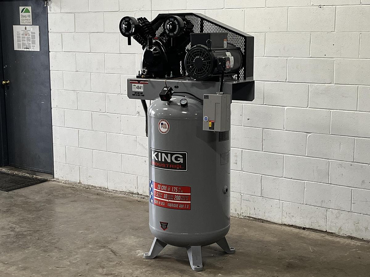 Used King 7.5hp Vertical Air Compressor