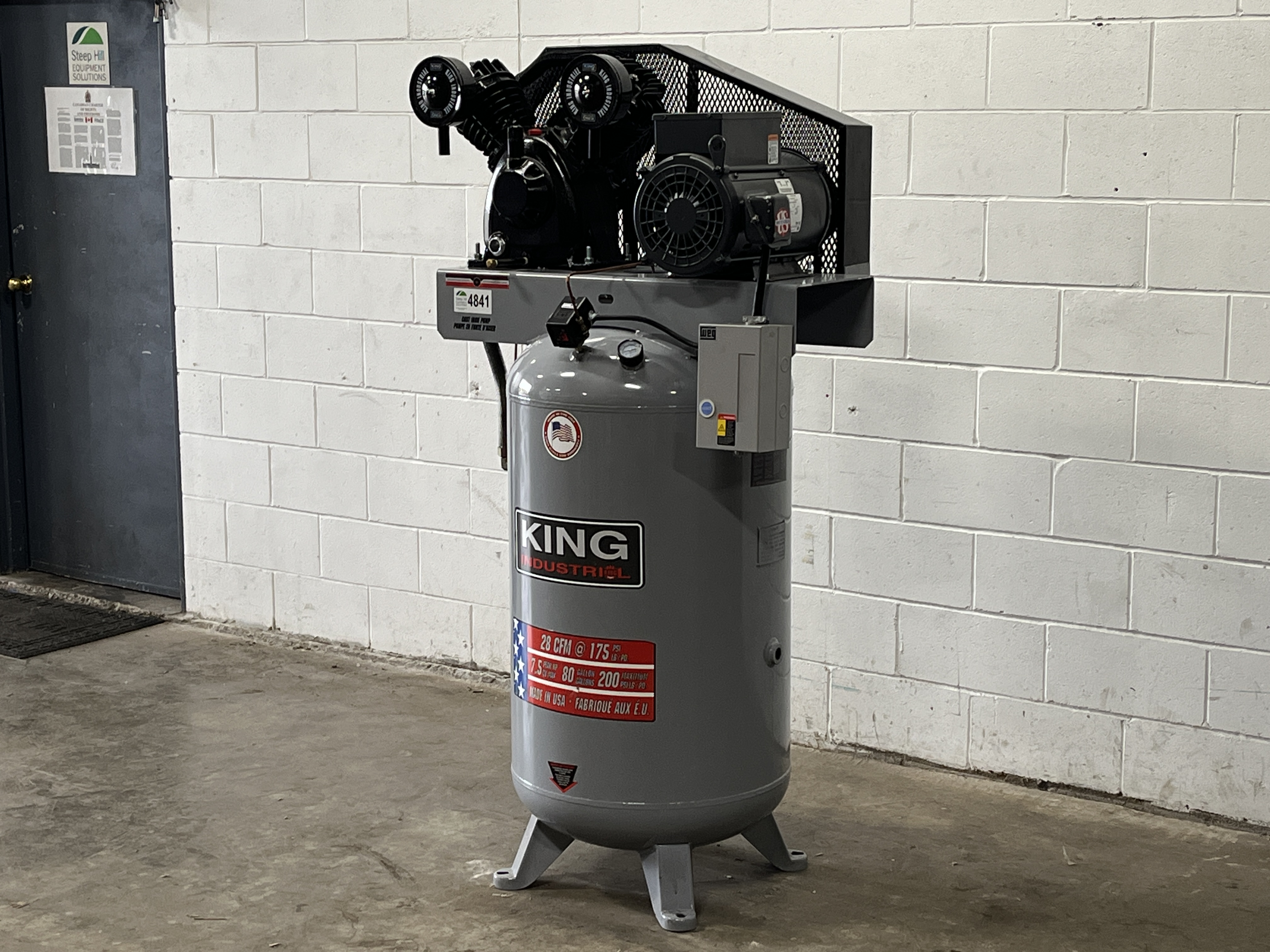 Used King 7.5hp Vertical Air Compressor