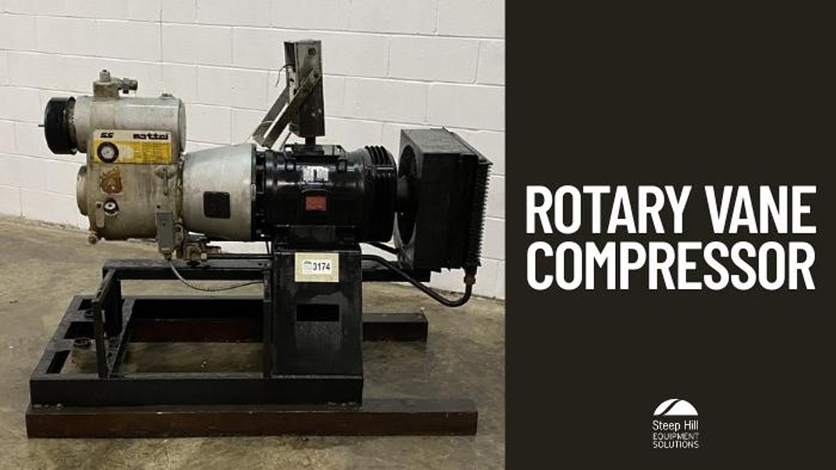 Used Mattei 55 EM150 Rotary Vane Compressor