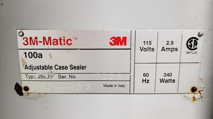 Used 3M-Matic 100a Adjustable Case Sealer