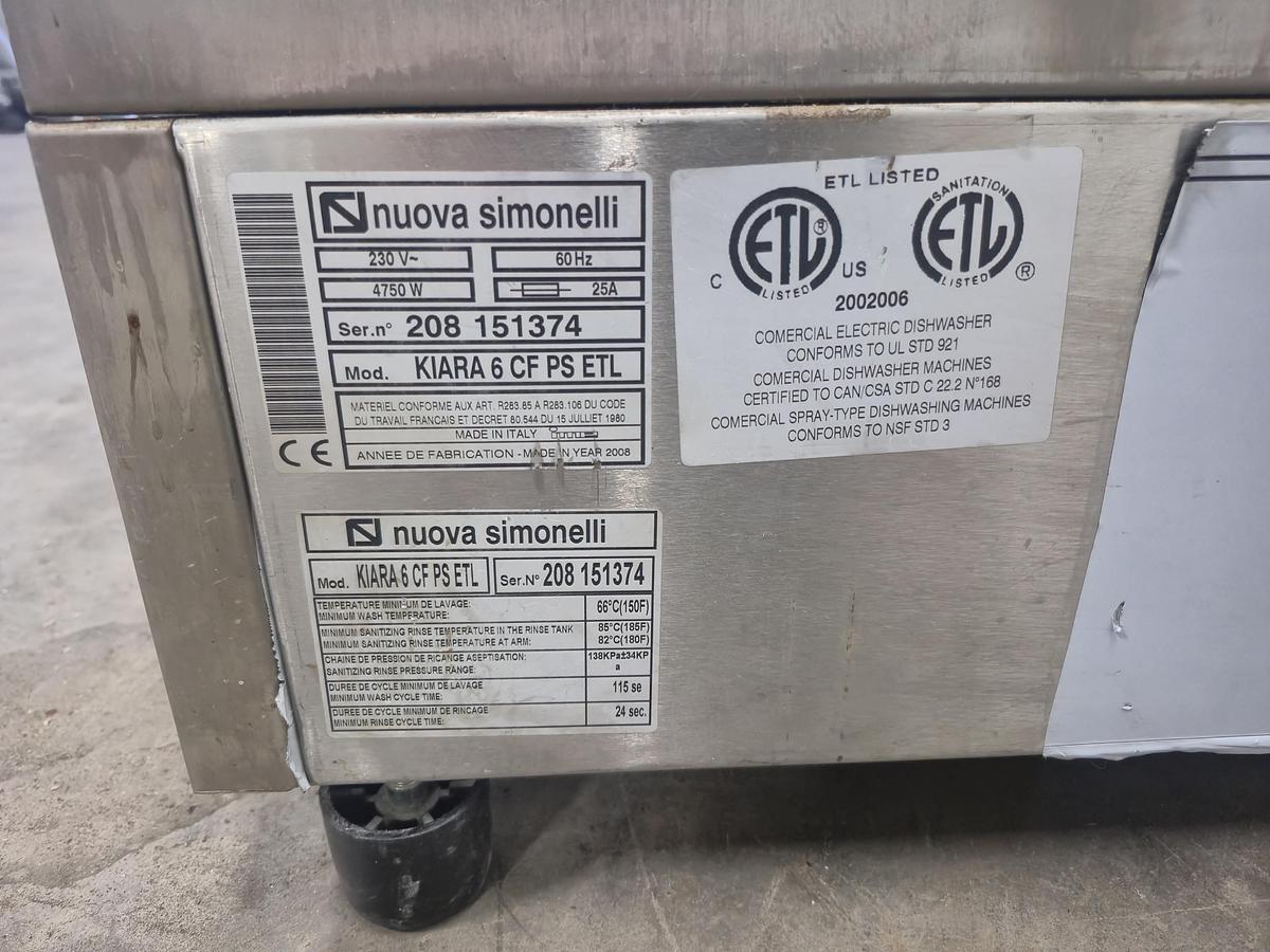 Used Nuova Simonelli Kiara 6 CF PS ETL Commercial Dishwasher