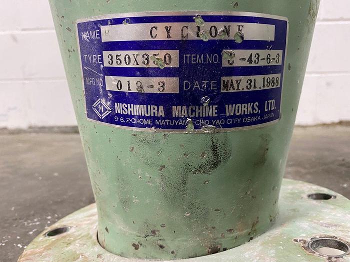 Used Nishimura NRV-6 Rotary Valve & Cyclone Feed