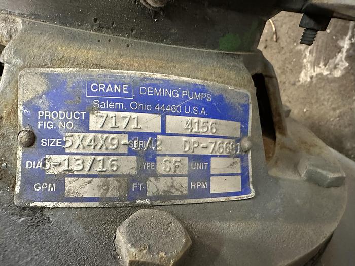 Used Crane-Deming Centrifugal Pump 7171
