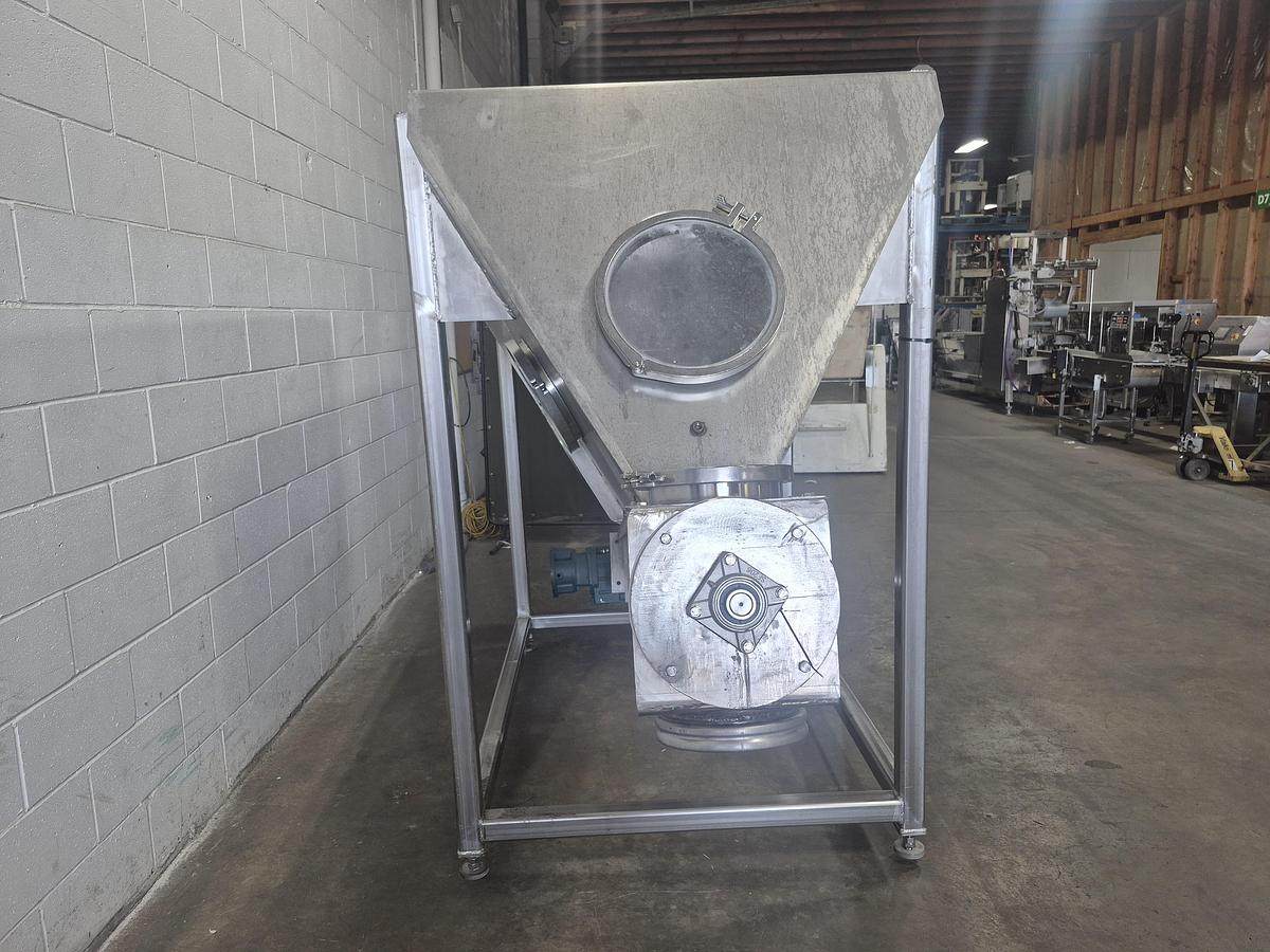 Used Stainless Steel Hopper with Inclined Screw Auger