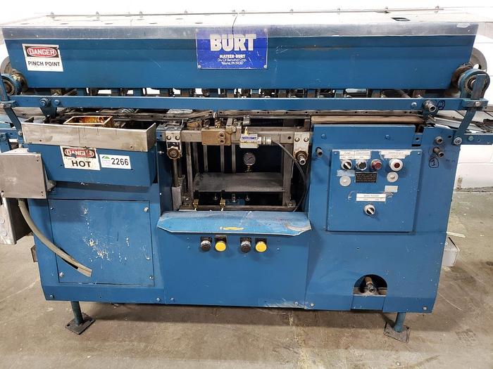 Used Mateer-BURT Roll-Thru Hot Glue Wrap Labeller