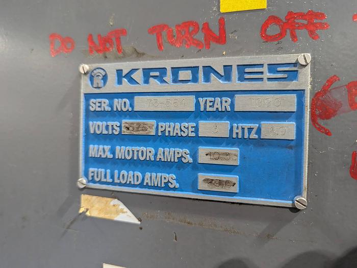 Used Krones Bottle Drying Heat Tunnel
