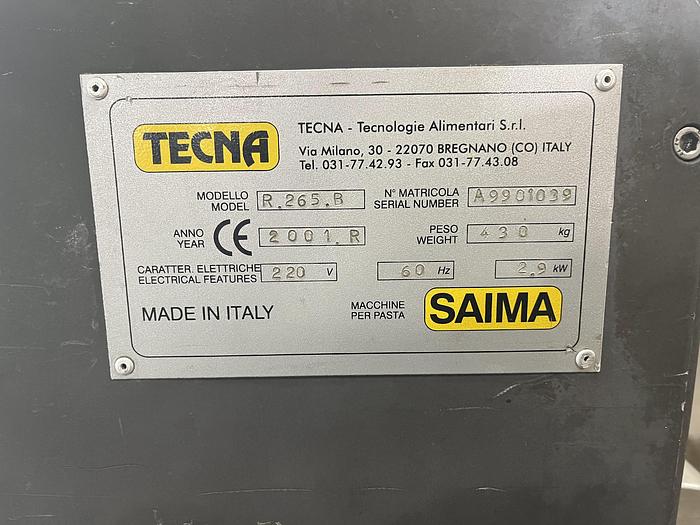 Used 2001 Tecna Saima Pasta Former