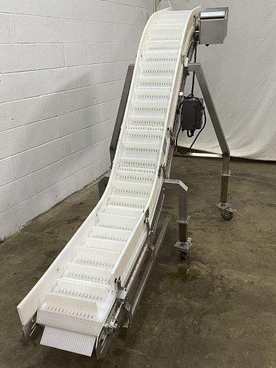 Used 5' High Cleated Incline Conveyor