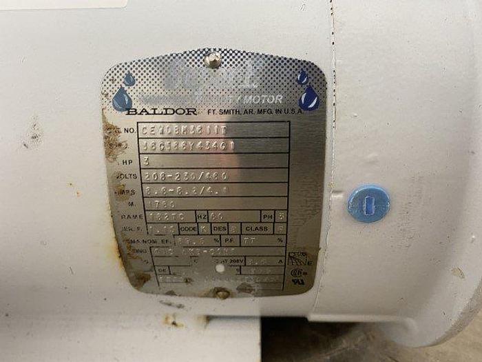 Used Baldor Super-E 3 Hp Washdown Duty Motor