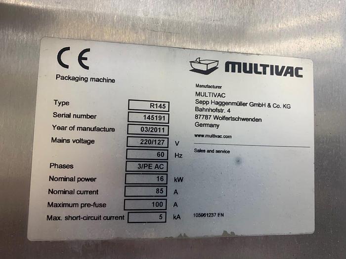 Used Multivac R145 Thermoform Packaging Machine