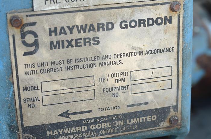 Used Hayward Gordon Mixer & Gear Box