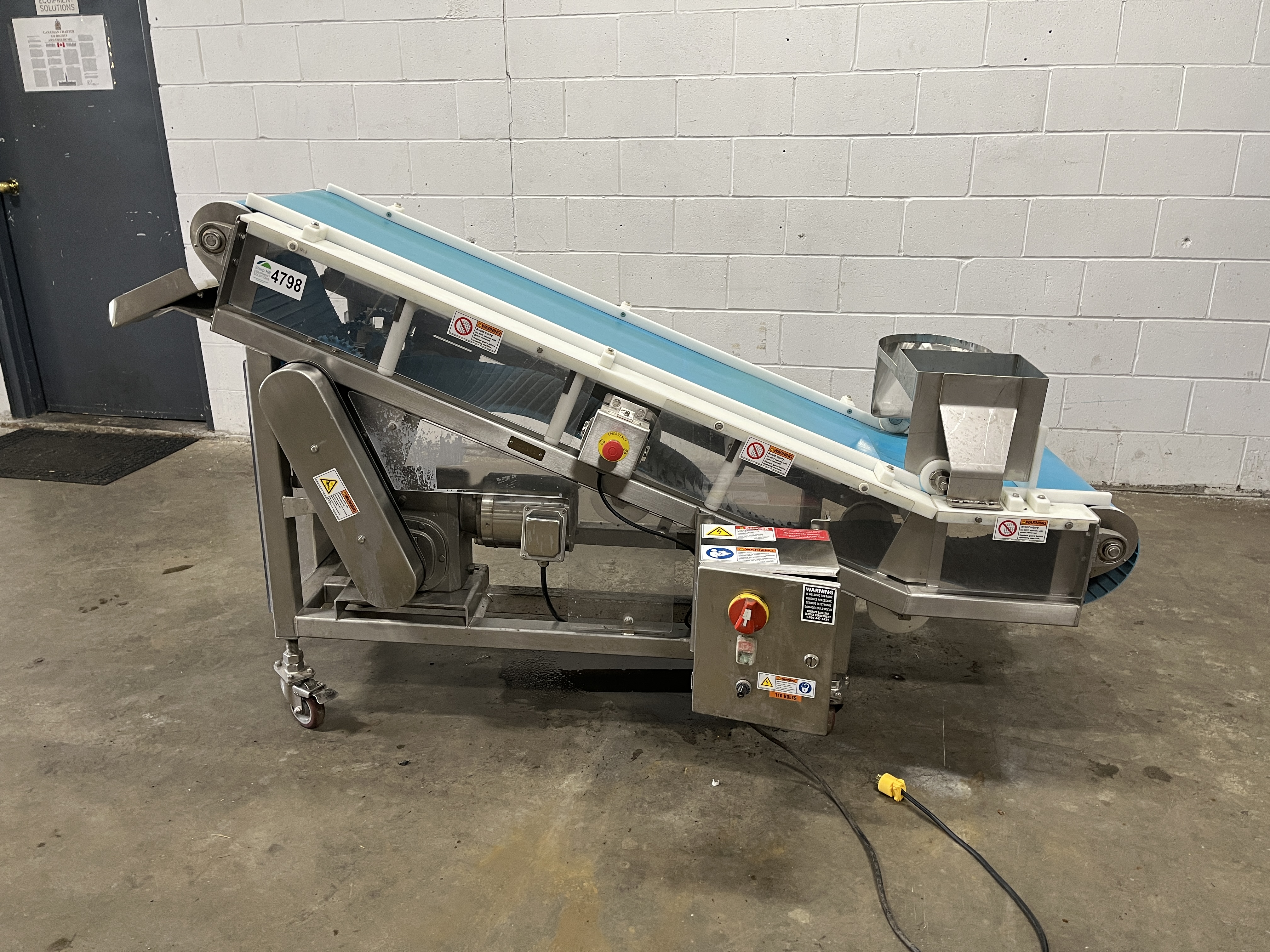 Used SafeLine Incline Conveyor Metal Detector
