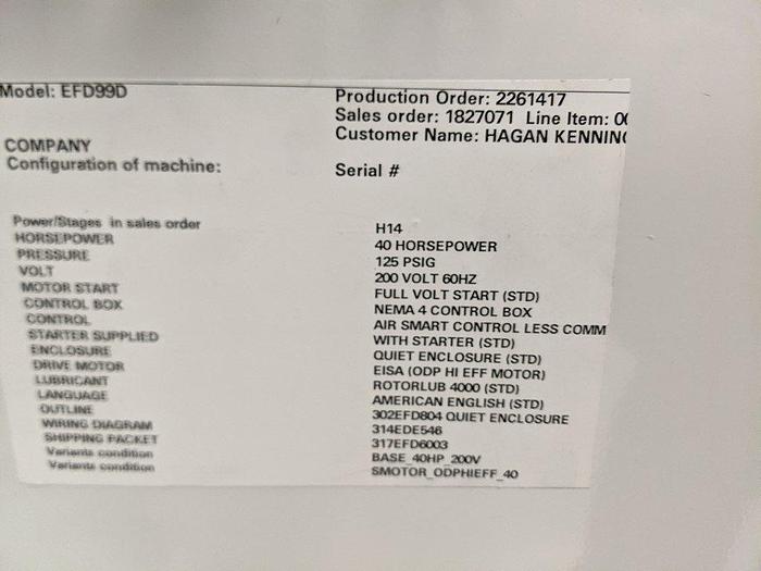 Used Champion EFD99D Air Compressor