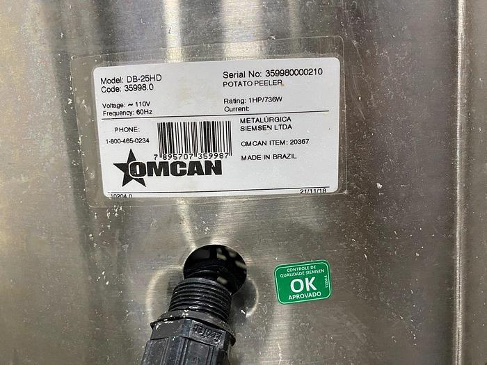 Used Omcan DB-25HD Potato Peeler
