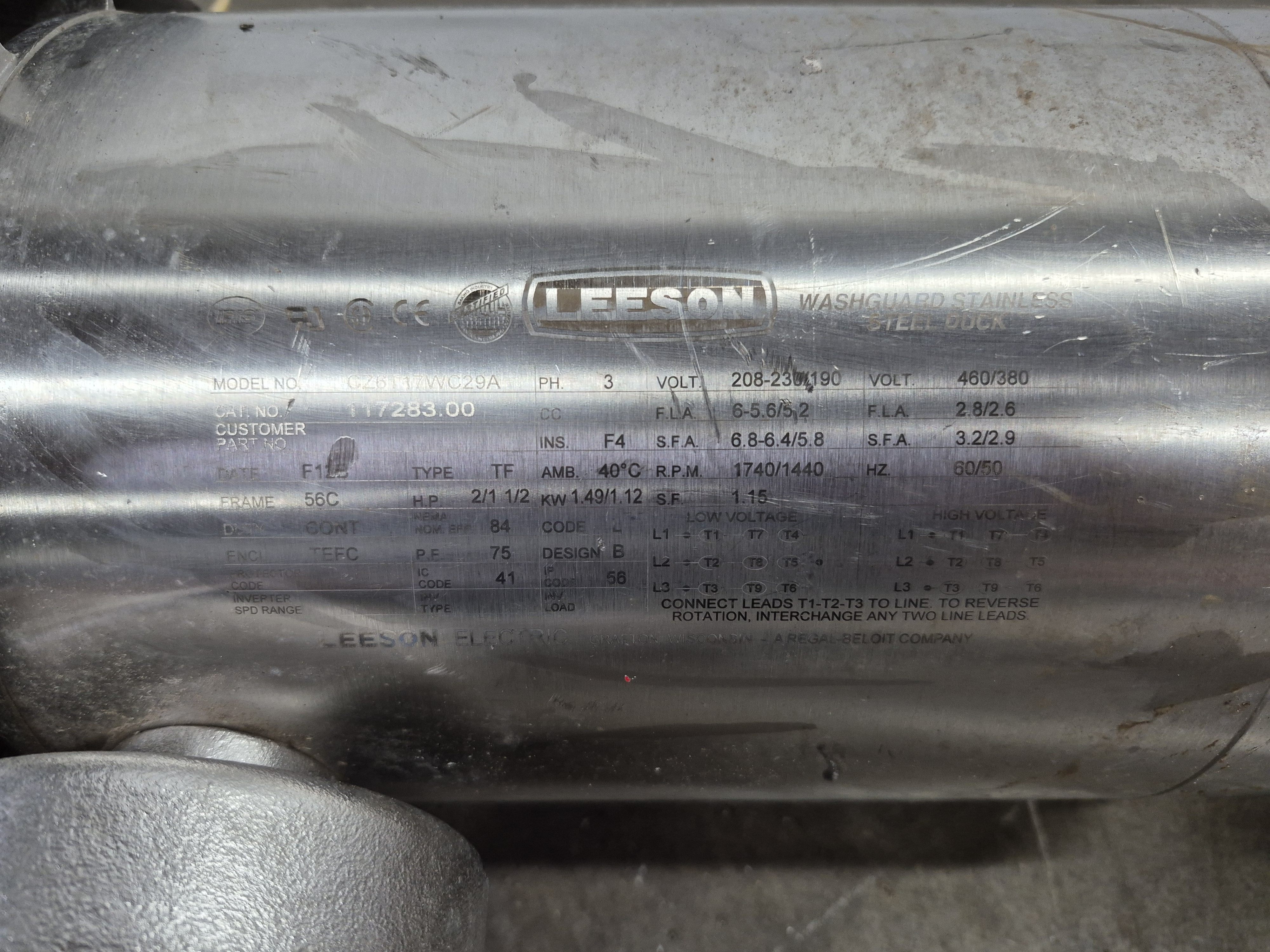 Used Tri-Flo C216MD56T-S Centrifugal Pump