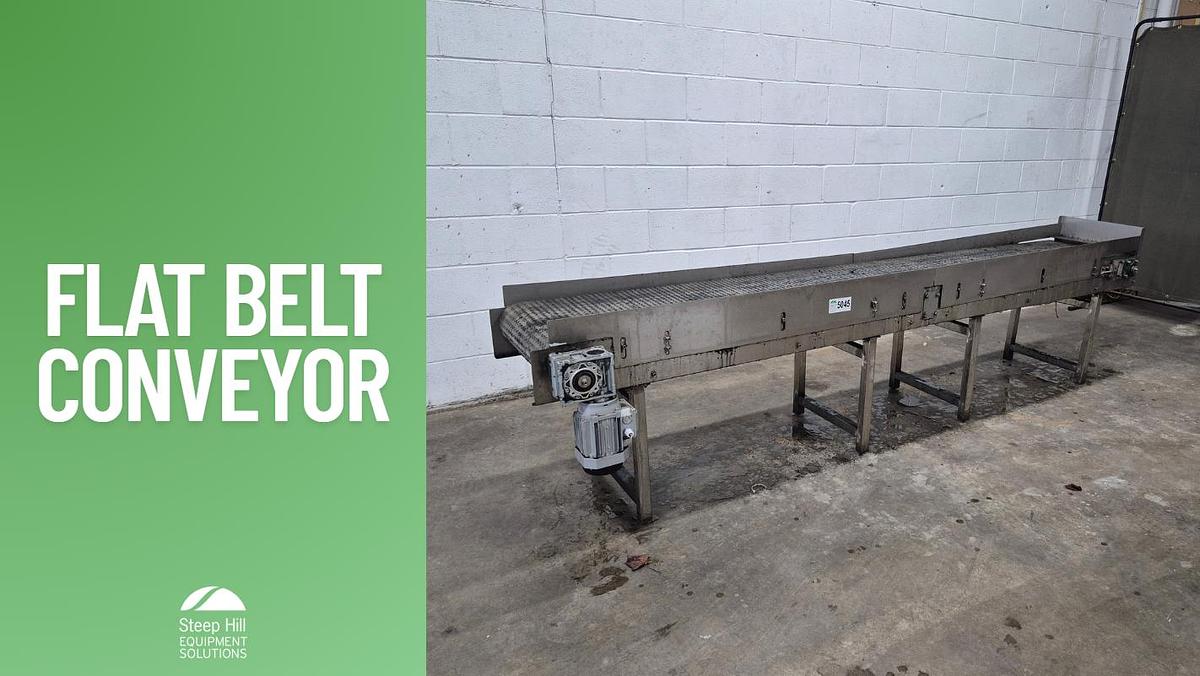 Used 9.5ft Flat Belt Conveyor