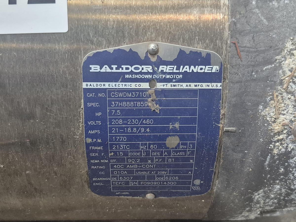 Used Baldor 7.5 HP Washdown Duty Electric Motor
