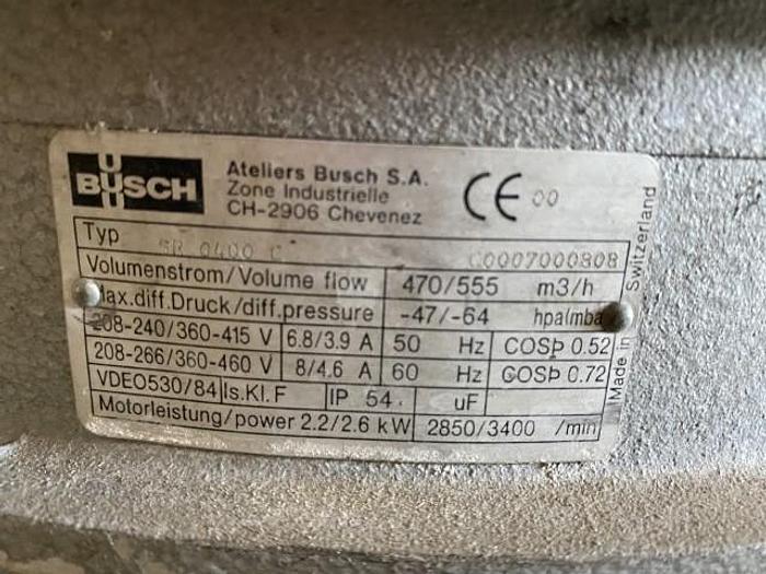 Used Busch SR 0400 C ThreeStage Radial Blower for Sale at Steep Hill