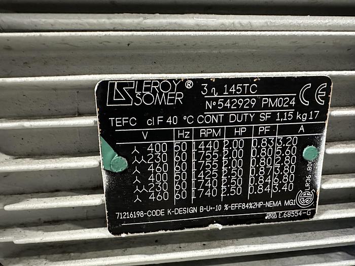 Used Sogevac SV 40 Rotary Vane Vacuum Pump