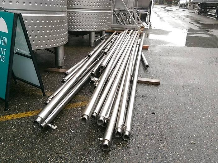 Used Sanitary 2" Jacketed Double Tube Pipe