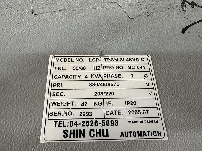 Used Shin Chu 4 kVA Transformer