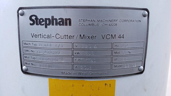 Used Stephan VCM44 Vertical-Cutter/Mixer
