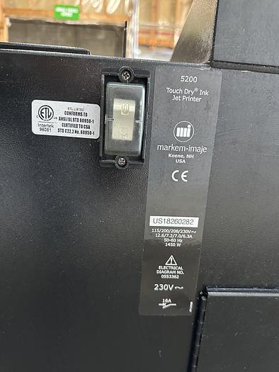 Used Markem-Imaje 5200 Ink Jet Printer