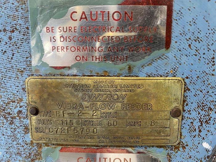 Used Syntron BF-2-2 Vibra-Flow Feeder