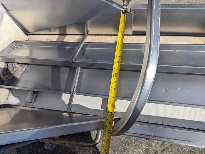 Used 14'L Cleated Incline Conveyor