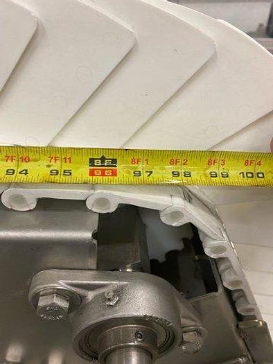 Used VWM Incline Cleated Belt Conveyor