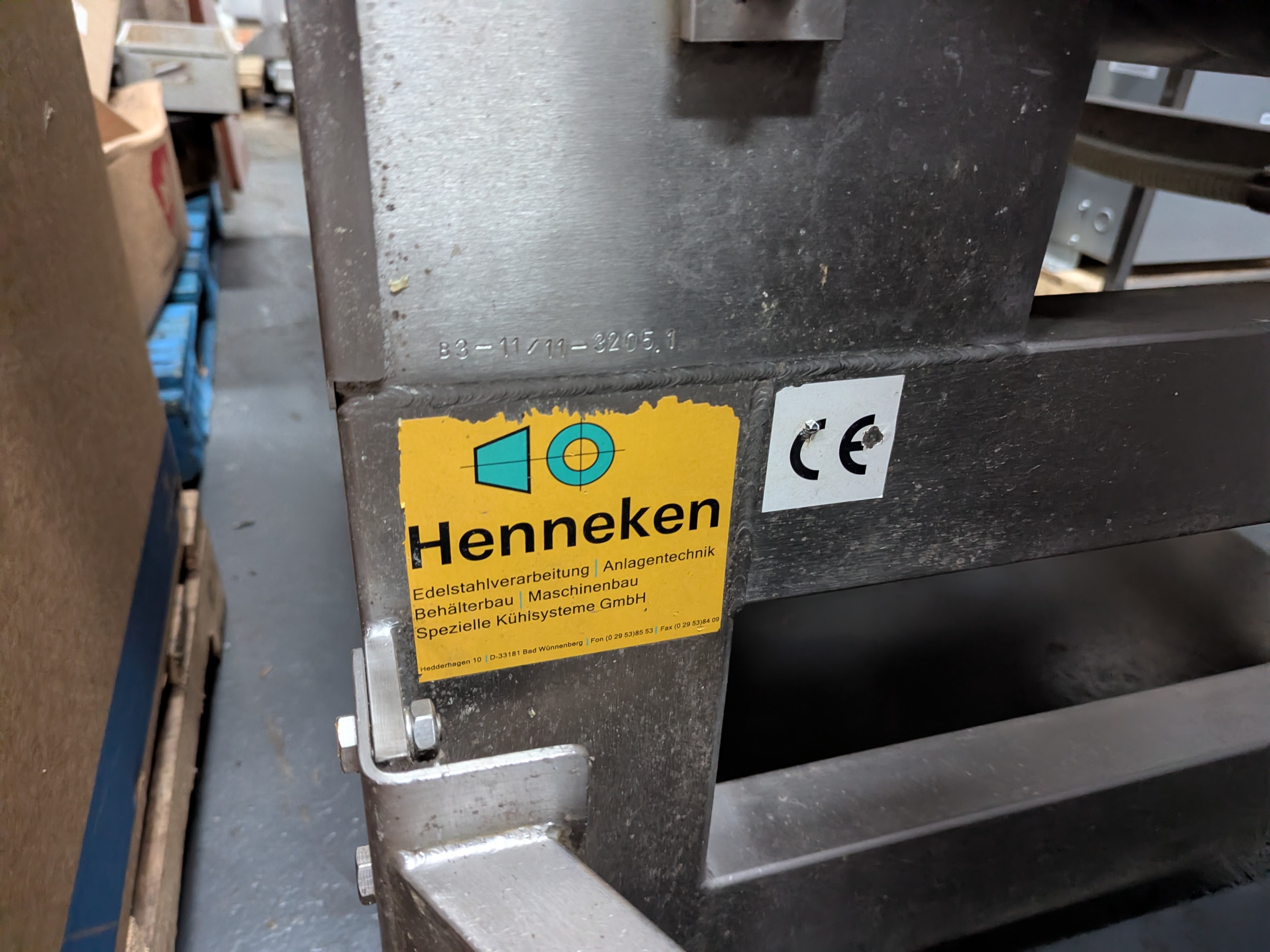 Used Henneken Vacuum Tumbler with Buggy Dumper
