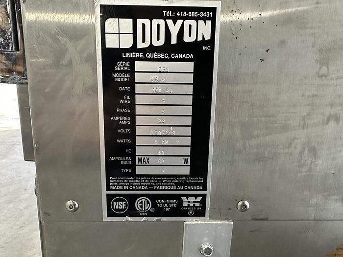 Used Doyon Jet Air 4-Pan Electric Oven
