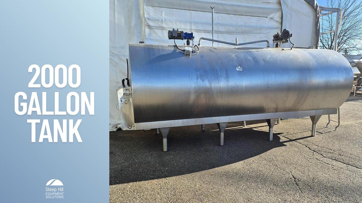 Used Paul Mueller Horizontal 2000 Gallon Tank