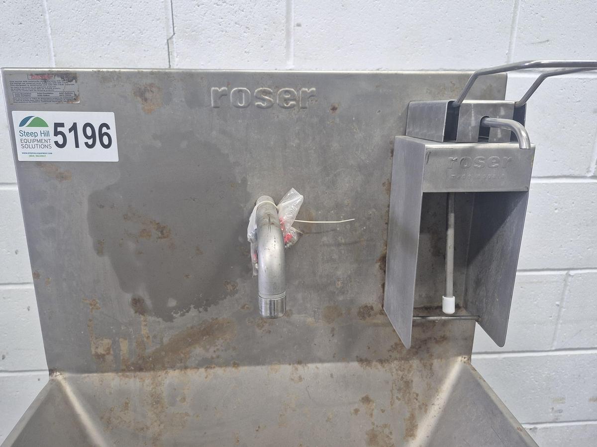 Used Roser SS Industrial Hand Wash Basin