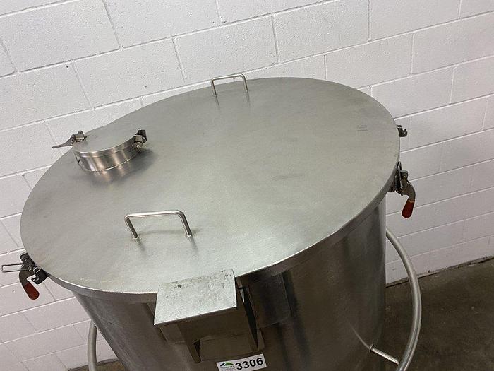 Used SS Cone-Bottom Tank with Lid