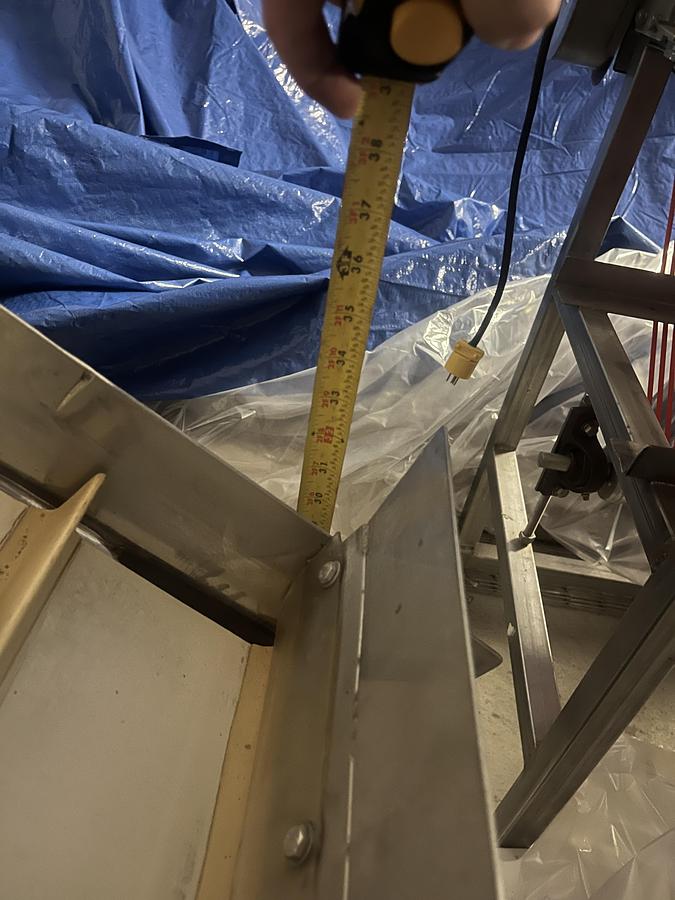 Used 5.5ft High Cleated Incline Conveyor