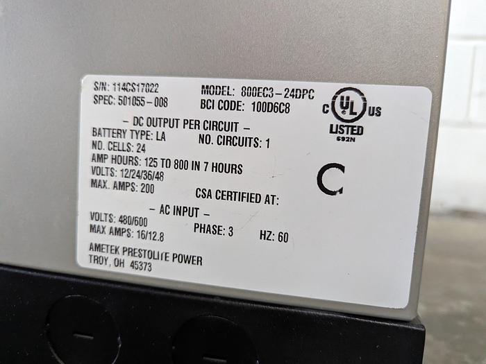 Used Ametek Eclipse II Plus Forklift Charger