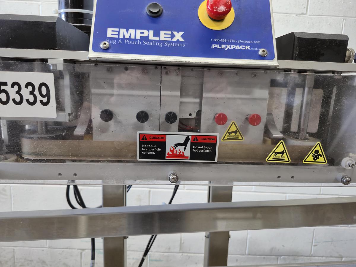 Used Plexpack Emplex MPS6500 Conveyorized Bag Sealer