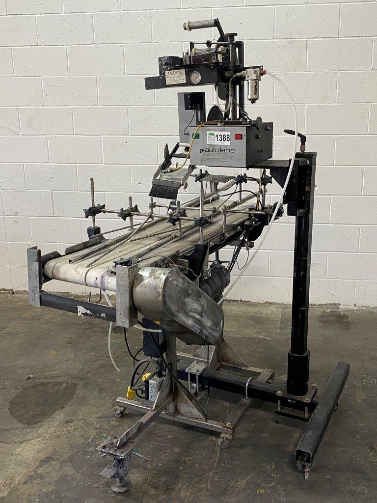 Used Auto Labe 110RH Single-Head Labeller with 310 Imprinter