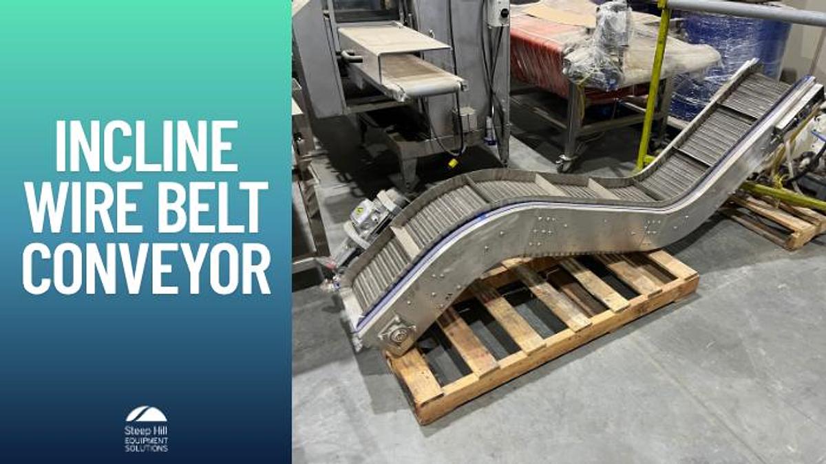 Used Cleated Wire Belt Incline Conveyor