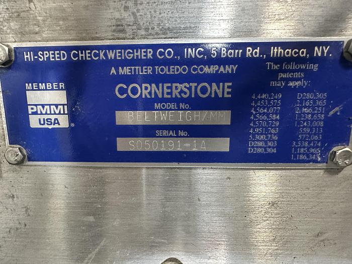 Used Mettler-Toledo Checkweigher BELTWEIGH/MM