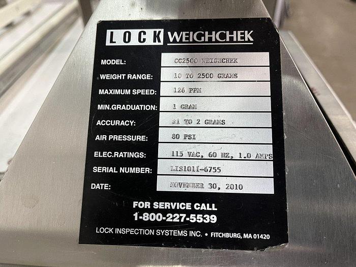 Used Lock CC2500 Weighchek System