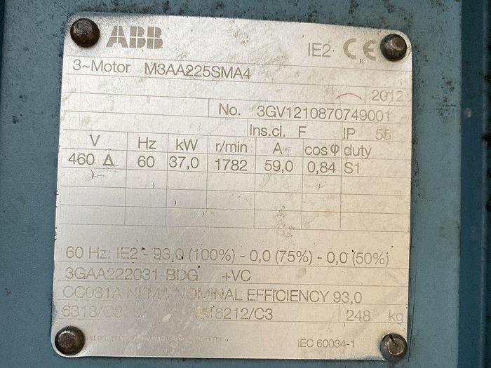 Used ABB 50 Hp Electric Motor