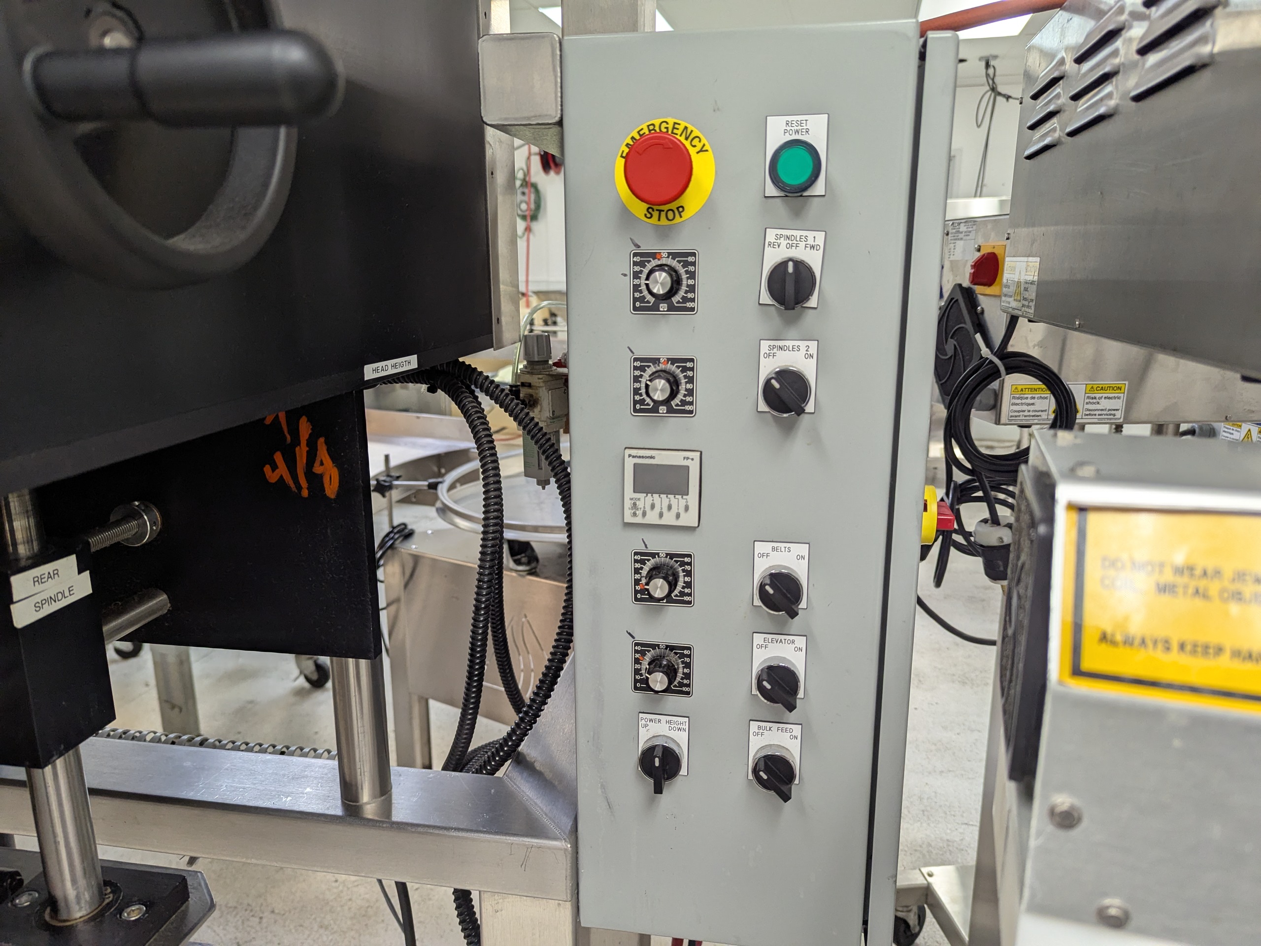 Used Apacks Spindle Capper and Cap Elevator