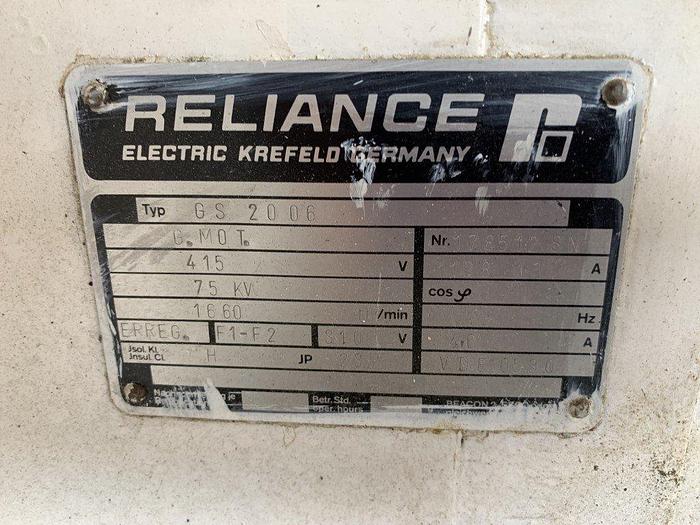 Used Reliance 100 Hp DC Motor