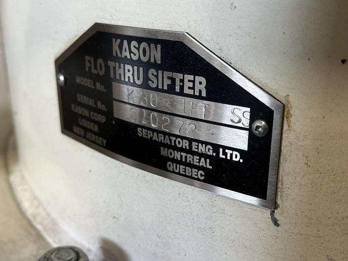 Used Kason K30 Flo Thru Vibratory Flour Sifter