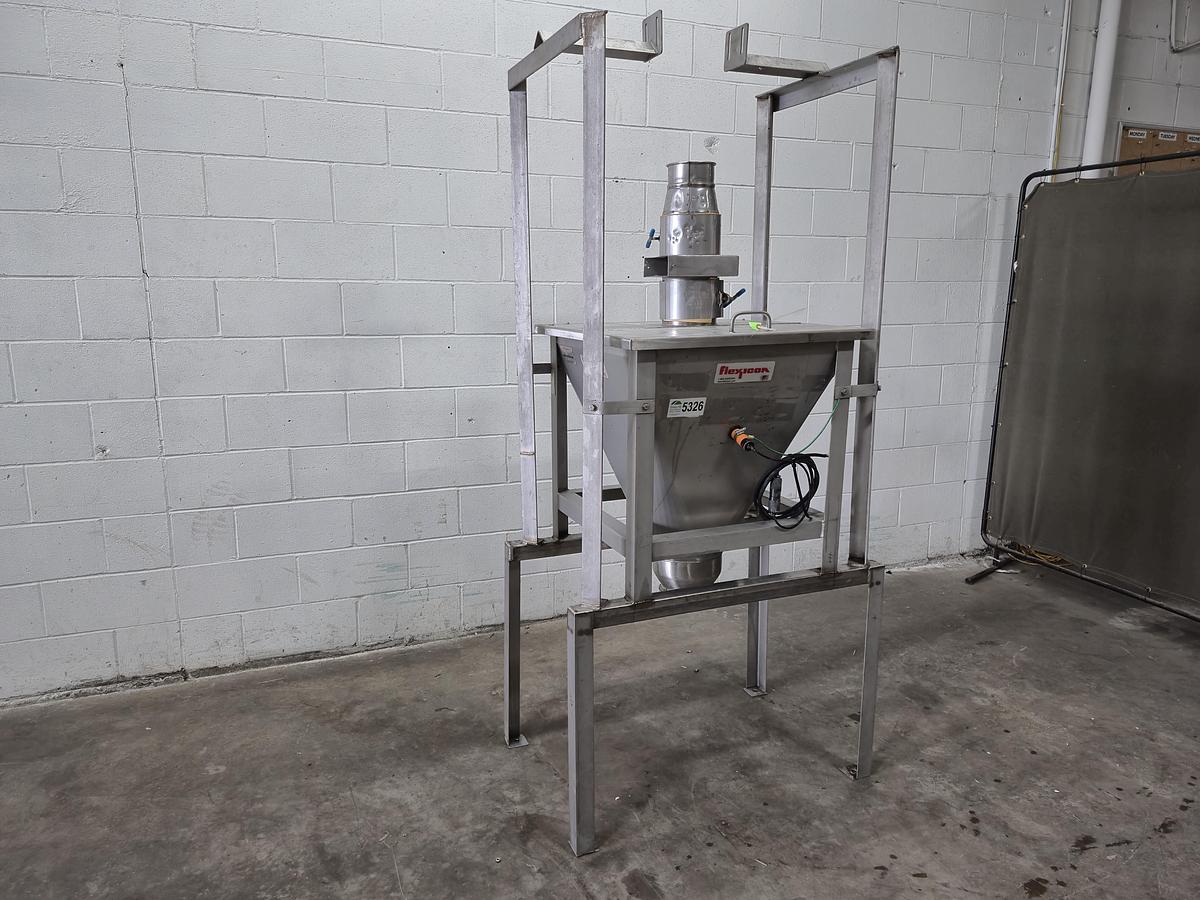 Used  Flexicon Bulk Material Feed Hopper and Intake Station