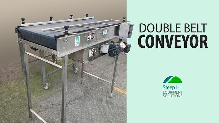 Used LaGrotta 5'L Double Belt Conveyor