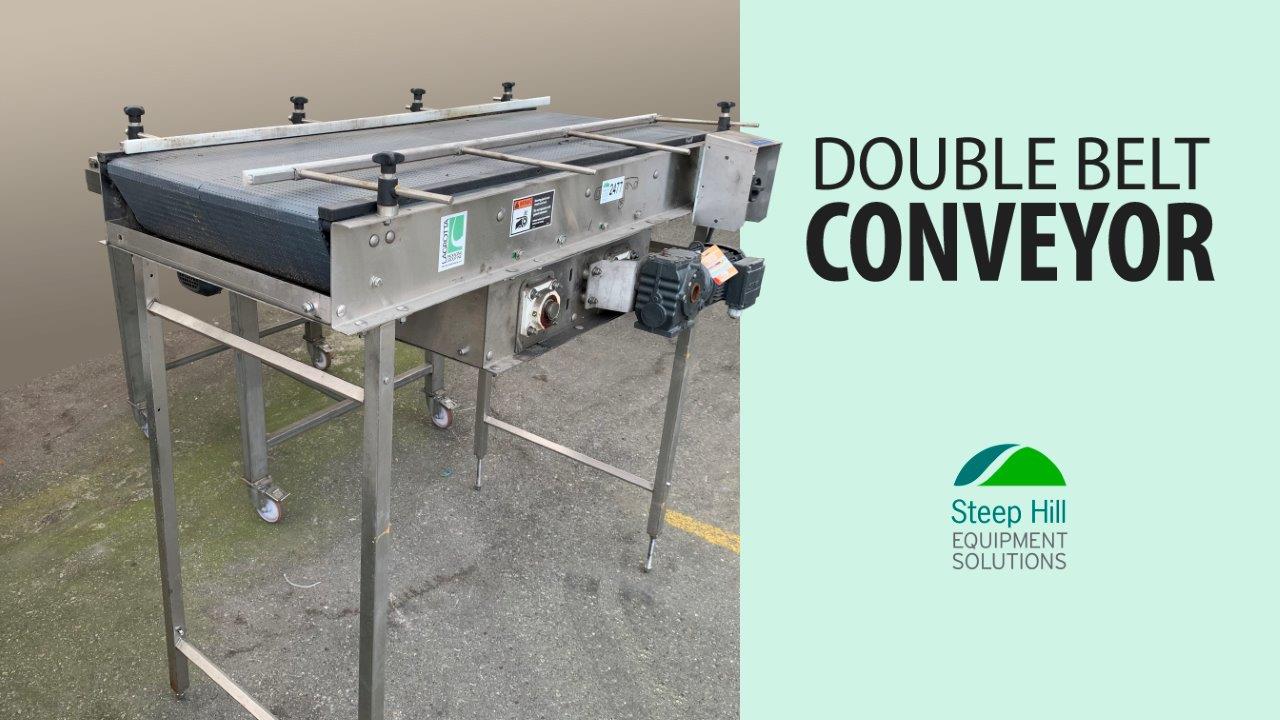 Used LaGrotta 5'L Double Belt Conveyor