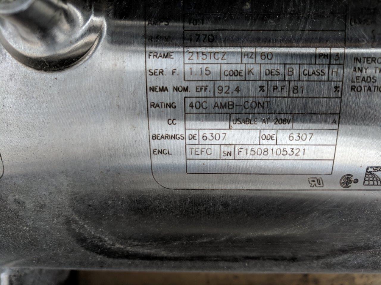 Used Baldor 10hp Washdown Motor